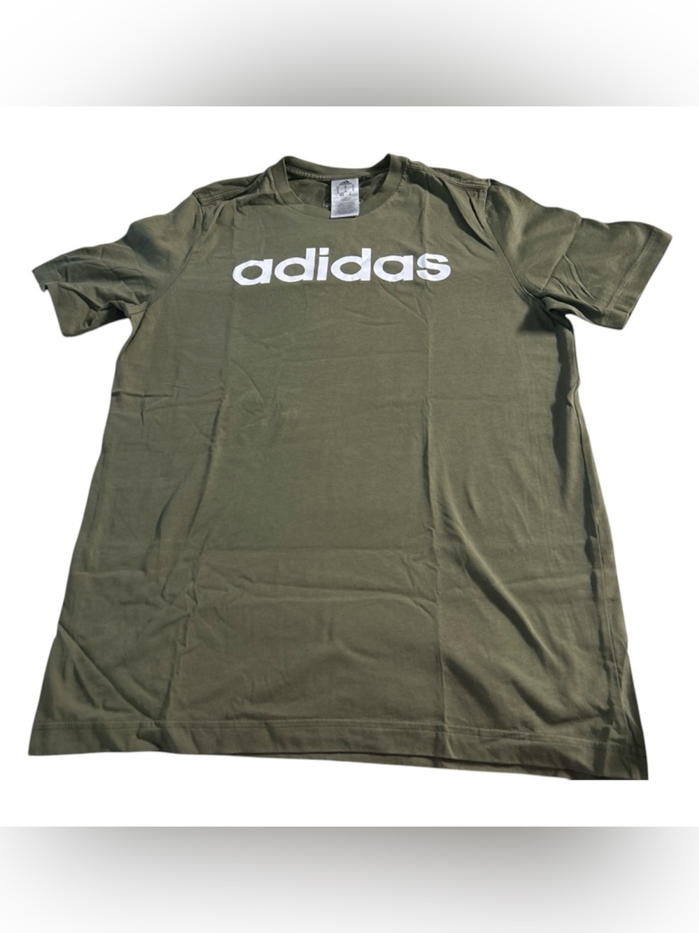 adidas Olive Green Logo Short Sleeve Tee